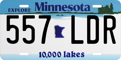 MN license plate 557LDR