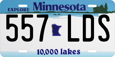 MN license plate 557LDS
