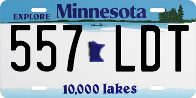 MN license plate 557LDT