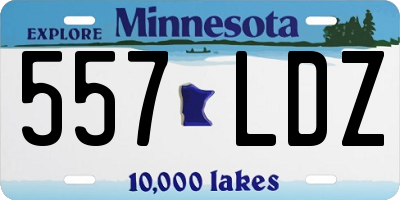 MN license plate 557LDZ