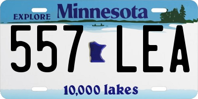 MN license plate 557LEA