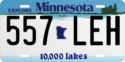 MN license plate 557LEH