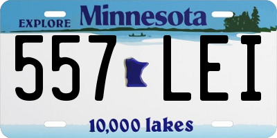 MN license plate 557LEI