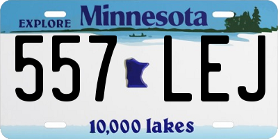 MN license plate 557LEJ