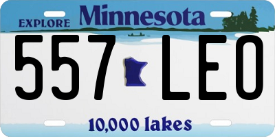 MN license plate 557LEO
