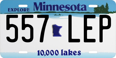 MN license plate 557LEP