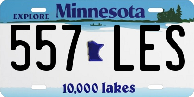 MN license plate 557LES