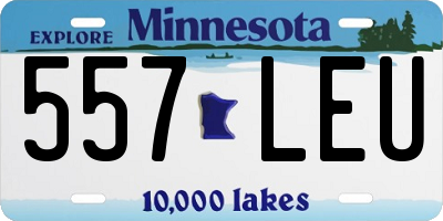 MN license plate 557LEU