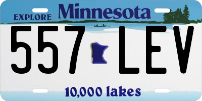 MN license plate 557LEV