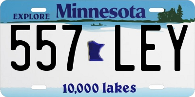 MN license plate 557LEY