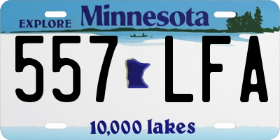 MN license plate 557LFA