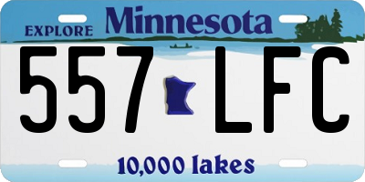 MN license plate 557LFC
