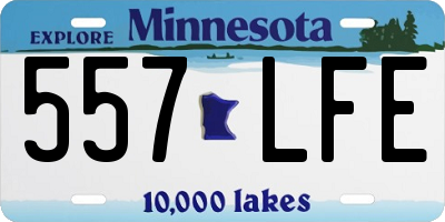 MN license plate 557LFE