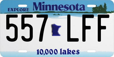 MN license plate 557LFF