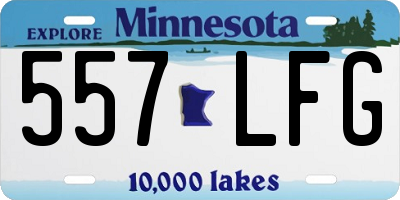 MN license plate 557LFG