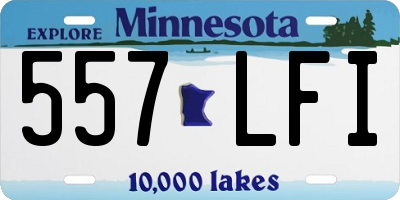 MN license plate 557LFI