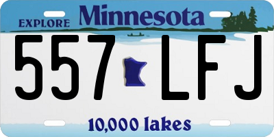 MN license plate 557LFJ