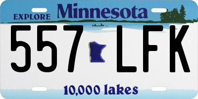 MN license plate 557LFK