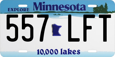 MN license plate 557LFT