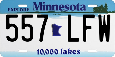 MN license plate 557LFW