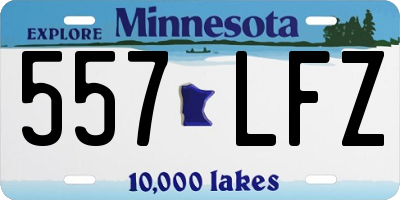MN license plate 557LFZ