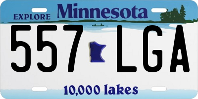 MN license plate 557LGA