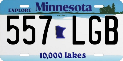 MN license plate 557LGB