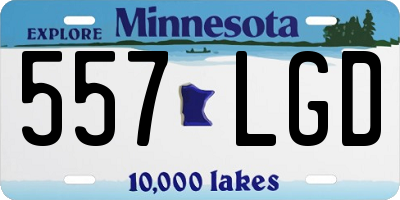 MN license plate 557LGD