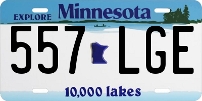 MN license plate 557LGE