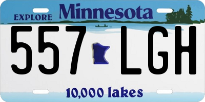 MN license plate 557LGH