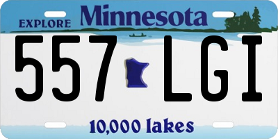 MN license plate 557LGI