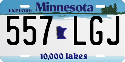 MN license plate 557LGJ
