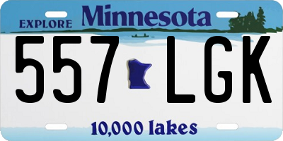 MN license plate 557LGK