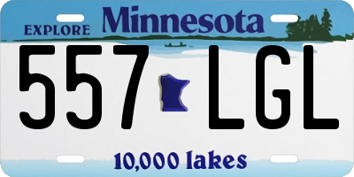 MN license plate 557LGL