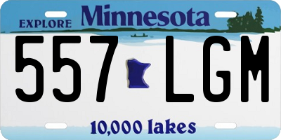 MN license plate 557LGM