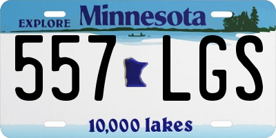 MN license plate 557LGS