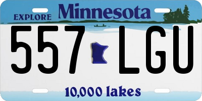 MN license plate 557LGU