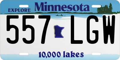 MN license plate 557LGW