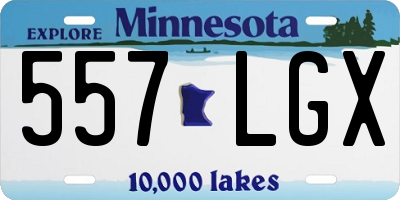 MN license plate 557LGX