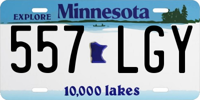 MN license plate 557LGY