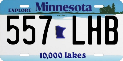 MN license plate 557LHB