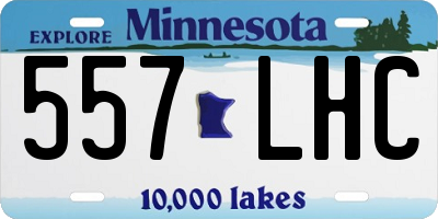 MN license plate 557LHC