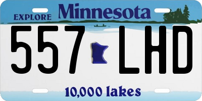 MN license plate 557LHD