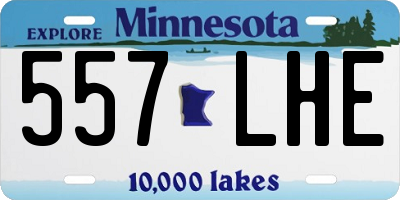MN license plate 557LHE