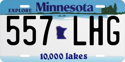 MN license plate 557LHG