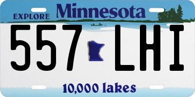 MN license plate 557LHI