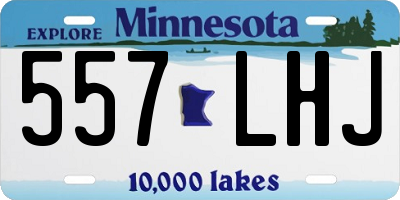 MN license plate 557LHJ