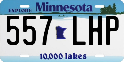 MN license plate 557LHP