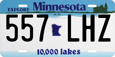 MN license plate 557LHZ