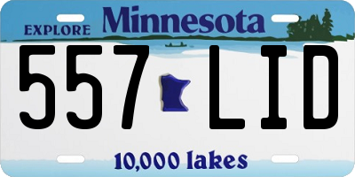 MN license plate 557LID